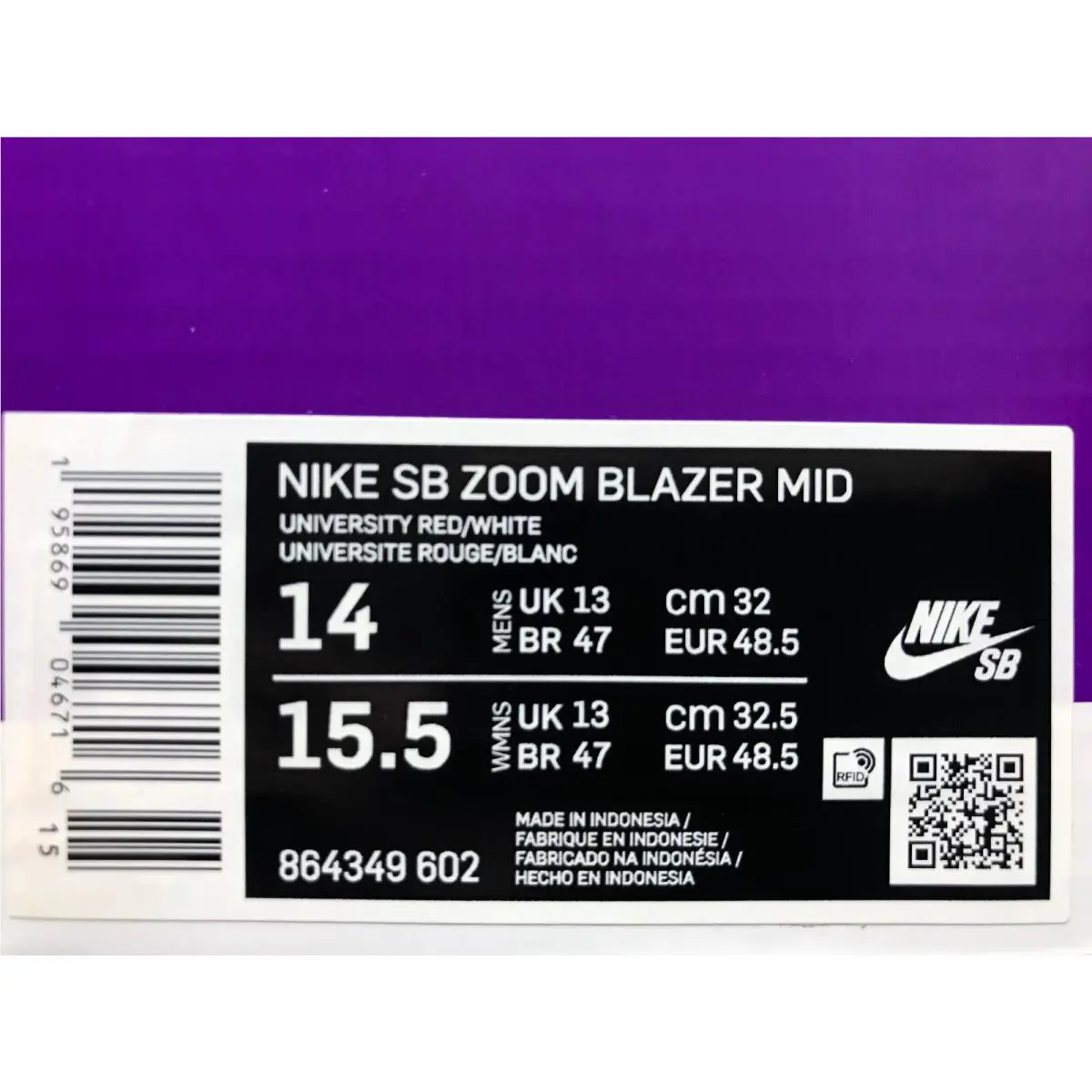 Nike shoes - Nike Blazer - Blazer - 864349602 - Red (UPC: 195869046716) 2