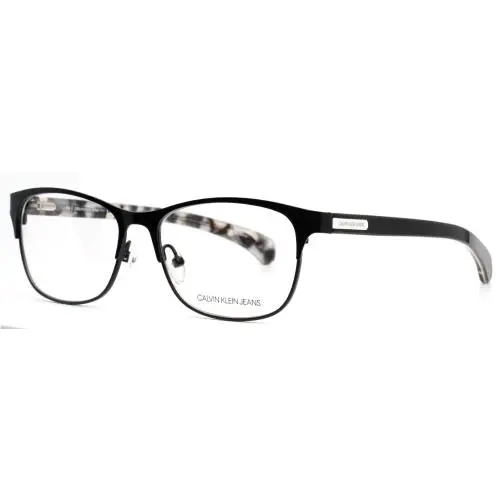 Calvin Klein CKJ528 001 Black Womens Semi Cat Eye Eyeglasses 52-15-135 B:37