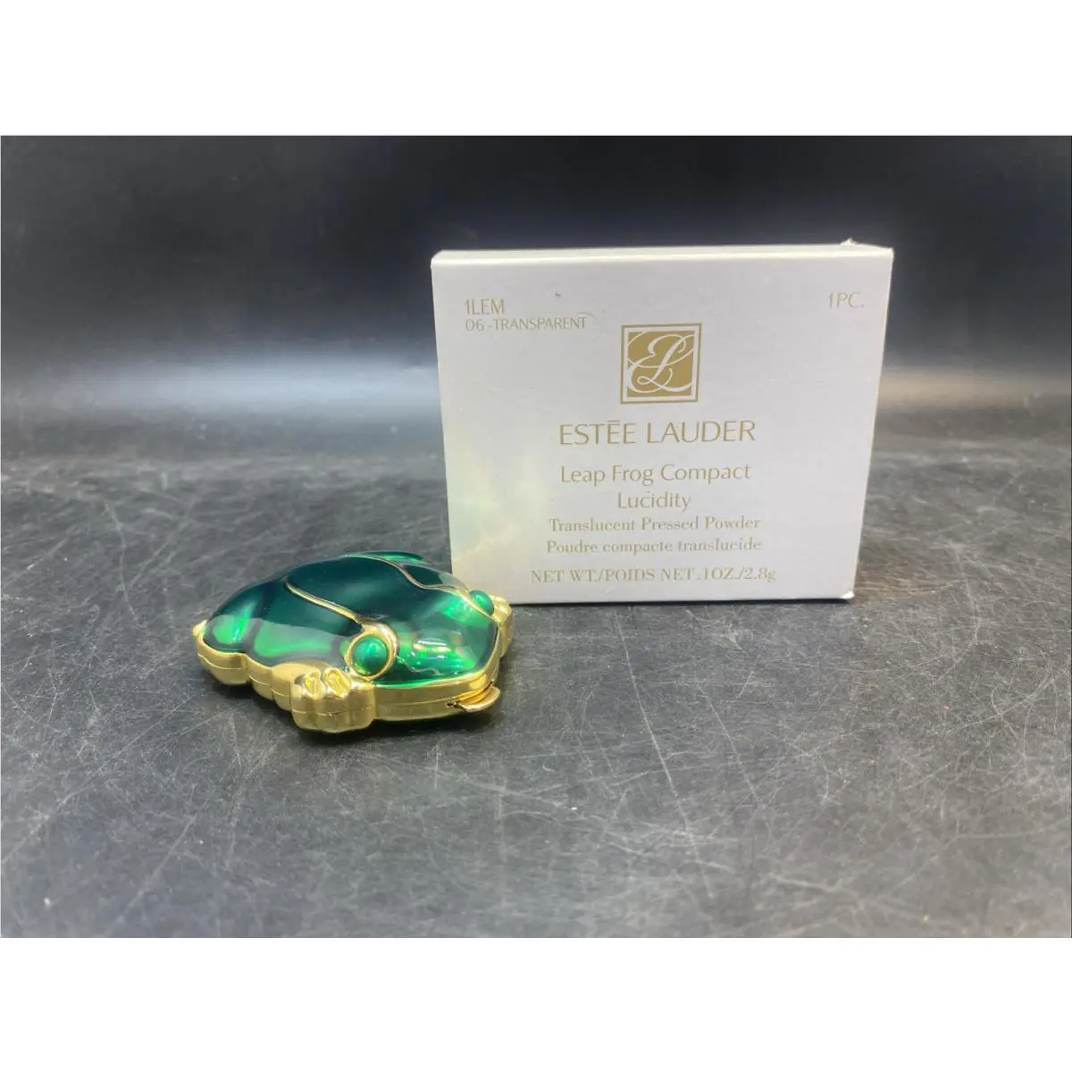 Estée Lauder Leap Frog Lucidity Compact Vintage 06 Transparent Collectable