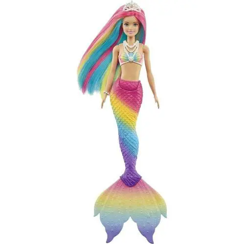 Barbie Dreamtopia Mermaid Doll Choose Rainbow Sparkle Lights Color Magic More Rainbow Magic Water Activated Color Change GTF89