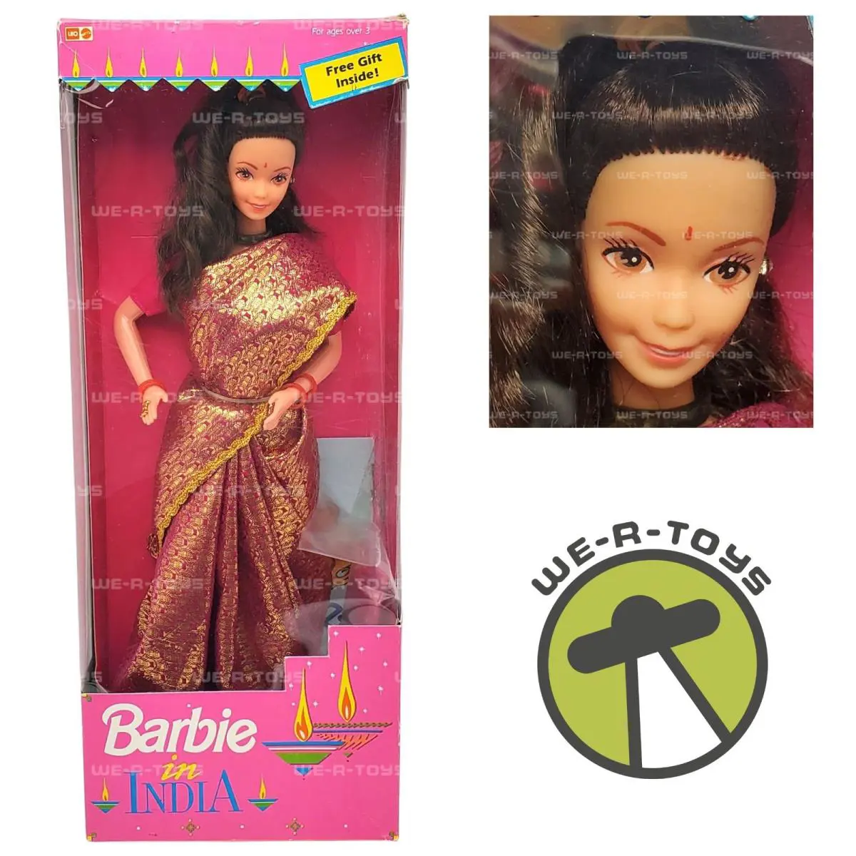 Vintage 1992 Foreign Release Leo Mattel “barbie in India” 9910 Nrfb