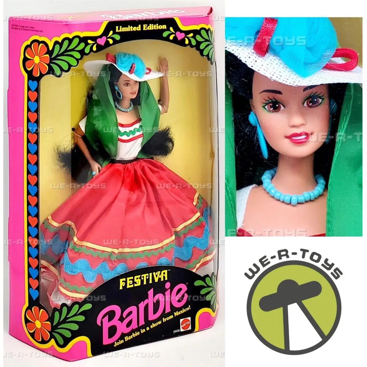 Festiva Barbie Limited Edition Doll 1993 Mattel 10339