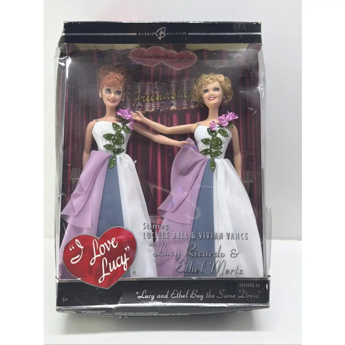 I Love Lucy Lucy and Ethel Buy The Same Dress Barbie Doll 2006 Mattel K8670 Nrfb
