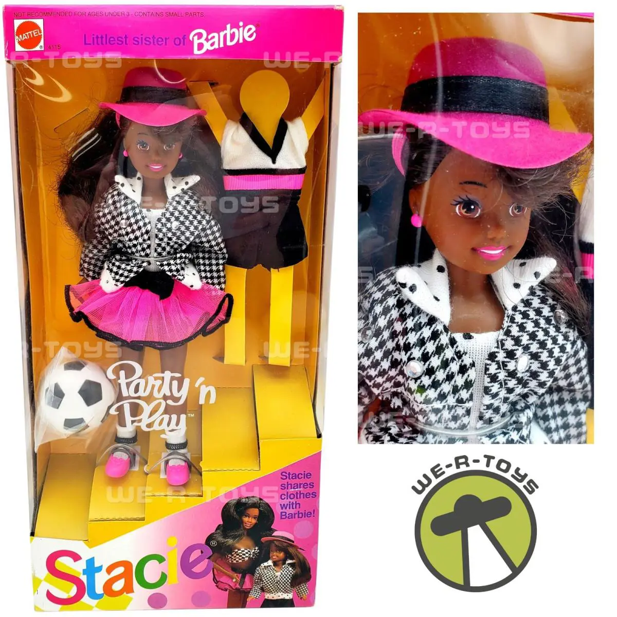 Barbie Party `n Play Stacie Doll Littlest Sister of Barbie African American