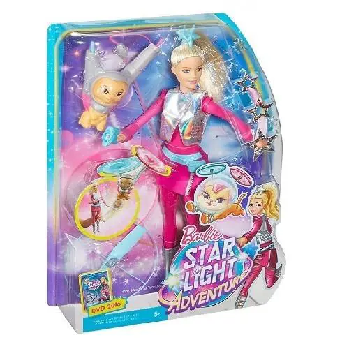 Year 2015 Star Light Adventure Electronic Doll Galaxy Barbie Flying Cat DLT22