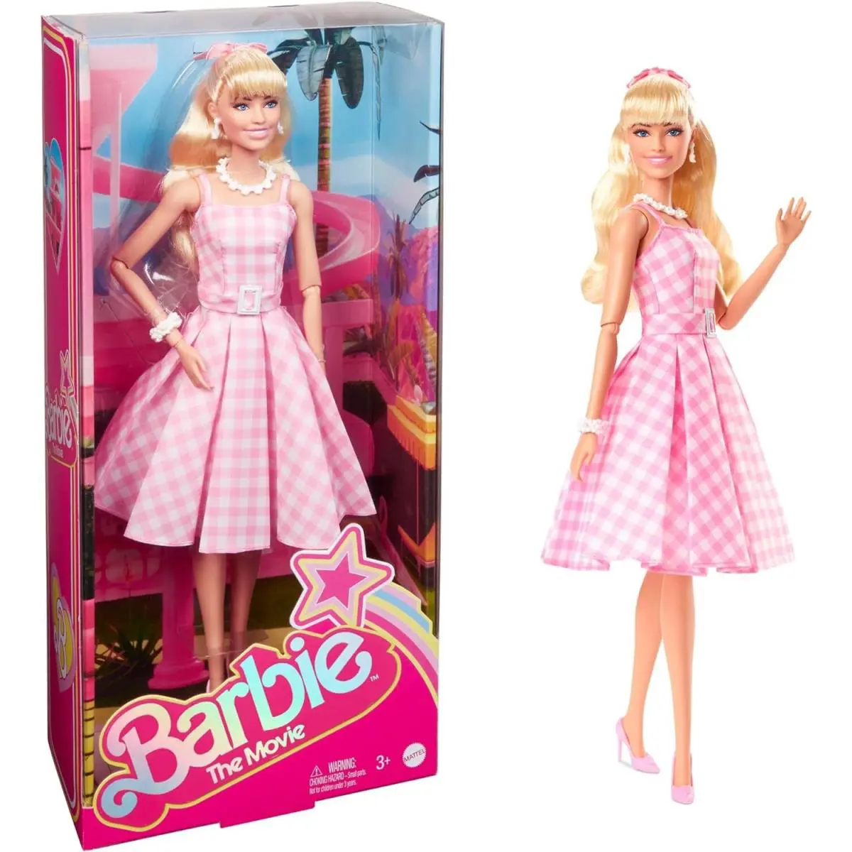 Barbie The Movie Doll Margot Robbie as Collectible Doll Wearing Pink and White