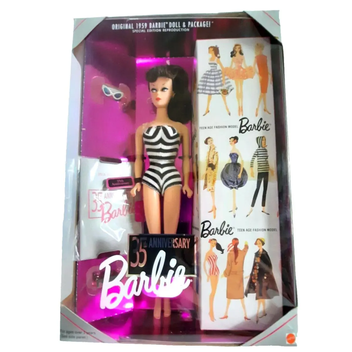 35th Anniversary Barbie 1959 Reproduction Brunette 11782 SE