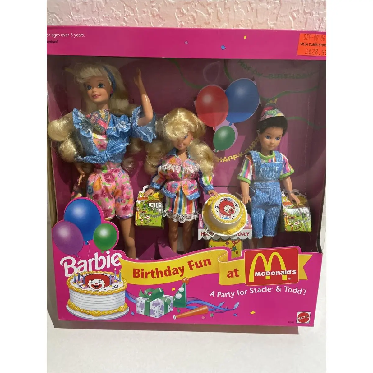 Barbie Birthday Fun At Mcdonald`s Gift Set A Party For Stacie Todd 1993 Mattel