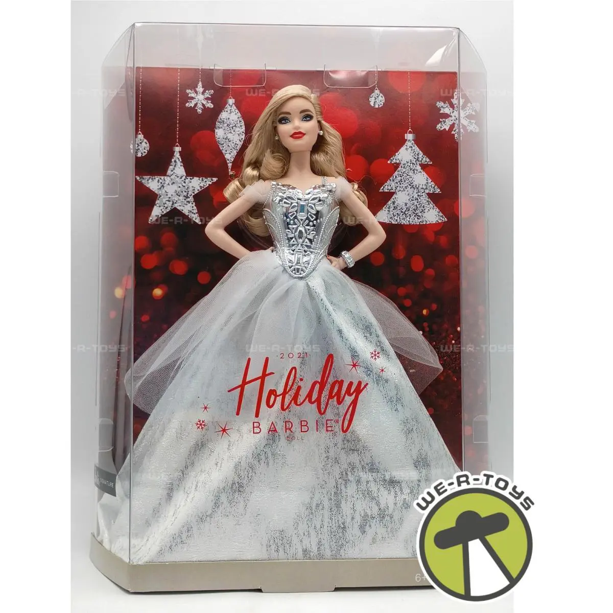 2021 Holiday Barbie Doll Barbie Signature Blonde in White Gown GXL18 Mattel 2020