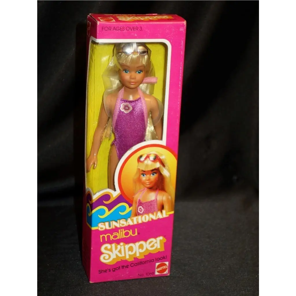 Barbie Sunsational Malibu Skipper Blonde Doll Mattel 1981 1069 Nrfb