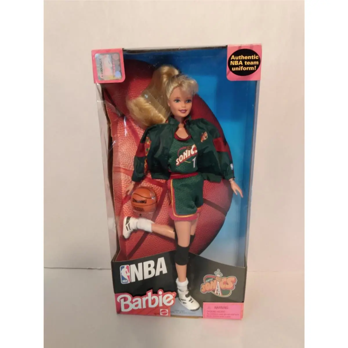 Nba Barbie Doll Seattle Sonics Mattel 20718 Basketball Barbie - Nrfb