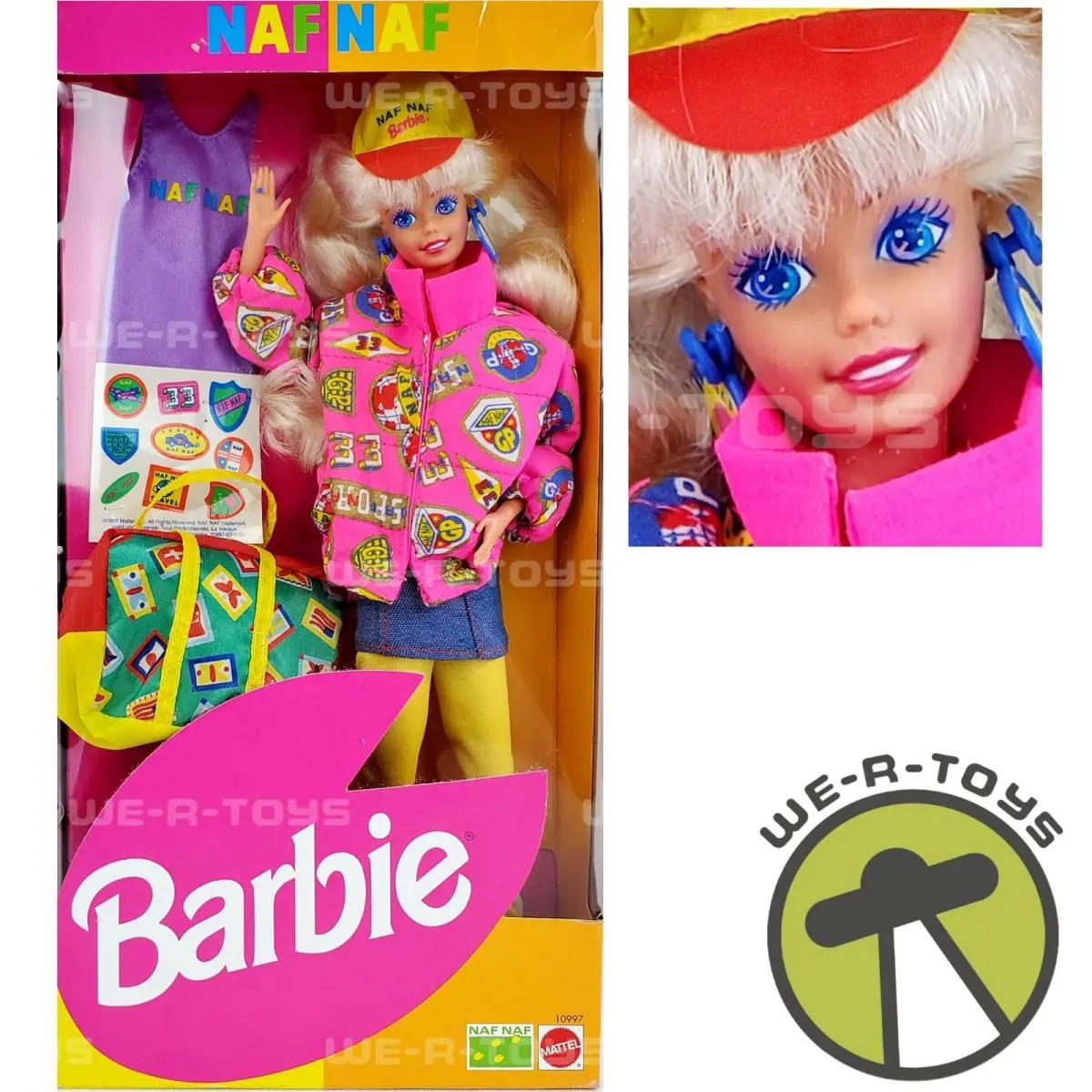 Barbie Naf Naf Travel Doll with Stickers 1993 Mattel No 10997