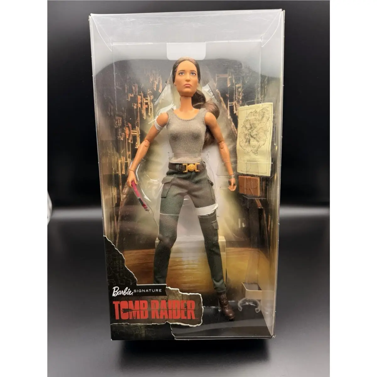 2017 Barbie Signature Tomb Raider Lara Croft Doll Mattel FJH53 with Coa