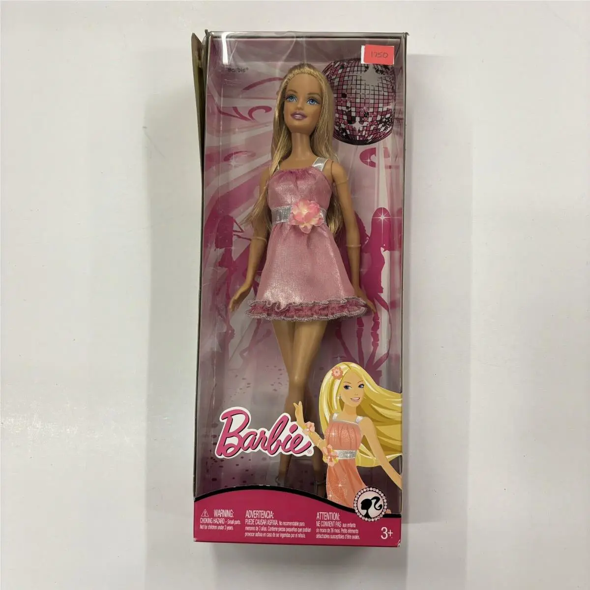 Barbie Fashion Fever Disco Ball Barbie in Pink Mini Dress 2008 Mattel R8089