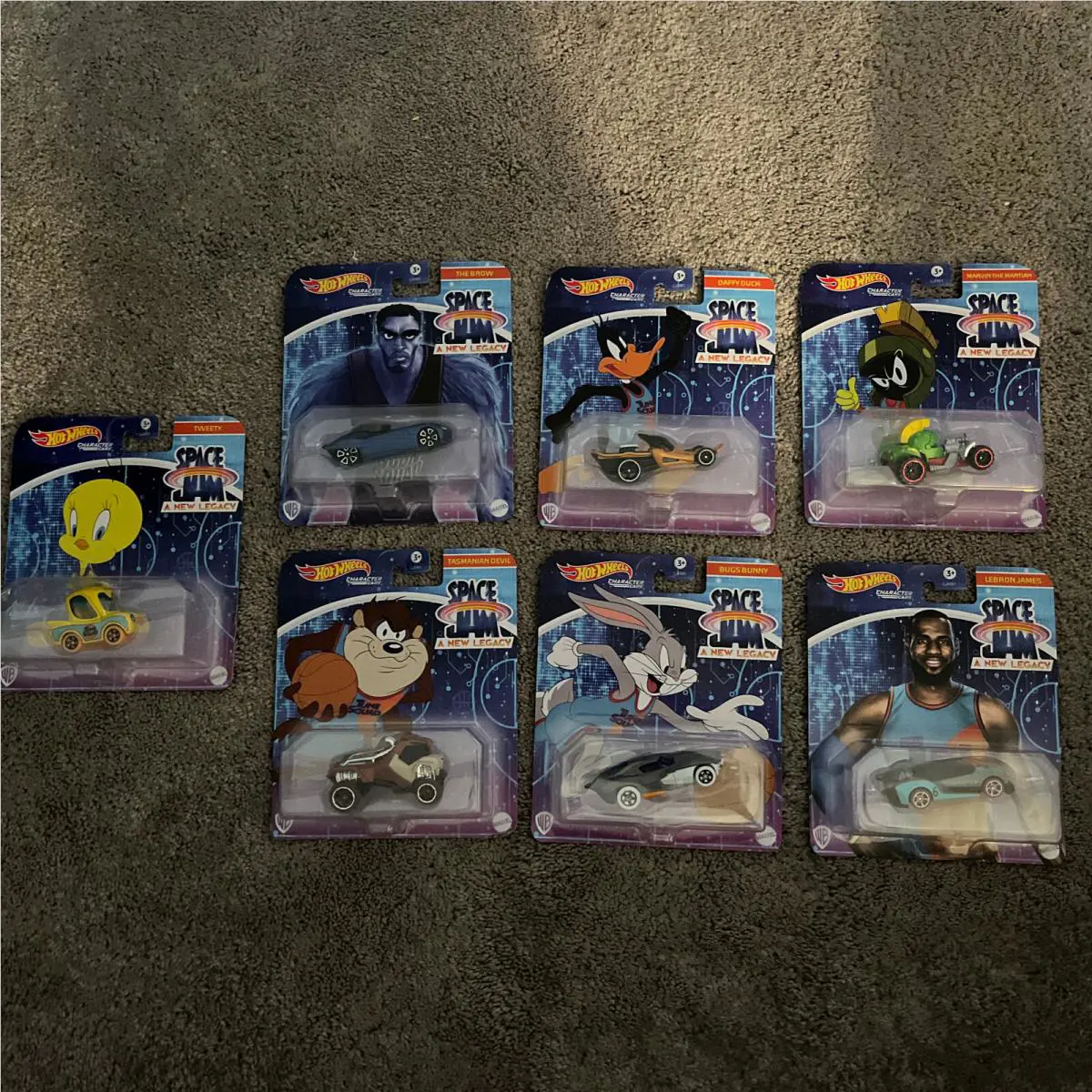 Hot Wheels Space Jam A Legacy 7 Car Complete Set