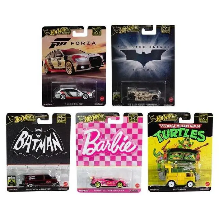 5-PACK Hot Wheels Premium Pop Culture 1:64 Diecast - 2024 Mix 5 Set Barbie