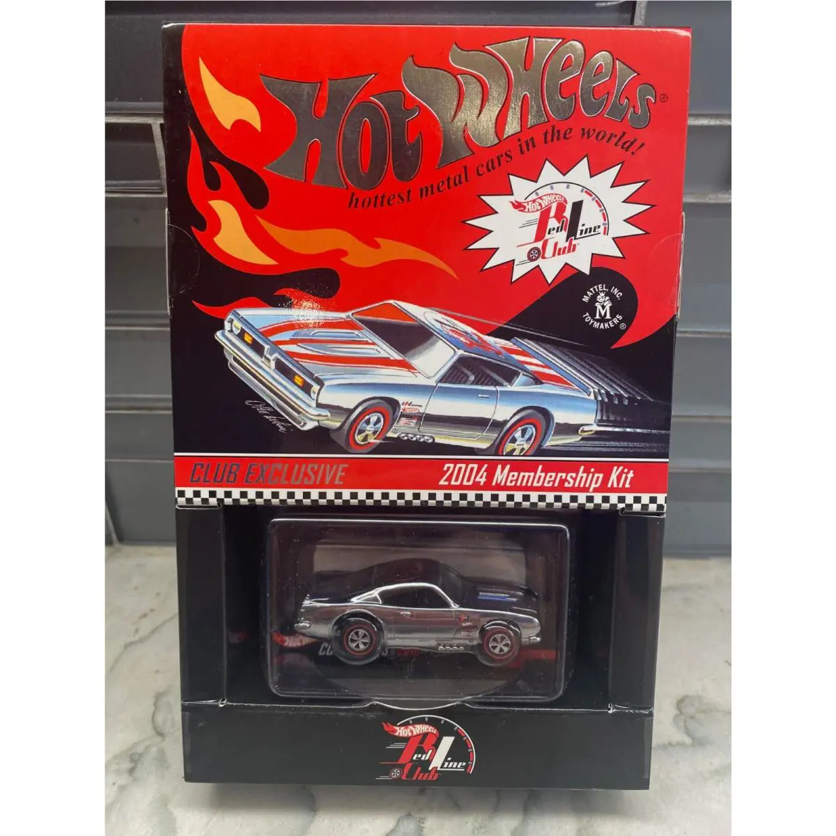 Hot Wheels Rlc 2004 Membership Club Car Plymouth Barracuda Blue Stripe 2305/7000
