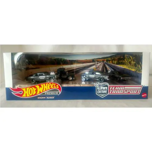 2020 Hot Wheels Car Culture Team Transport Black Hole Garage Set Gasser