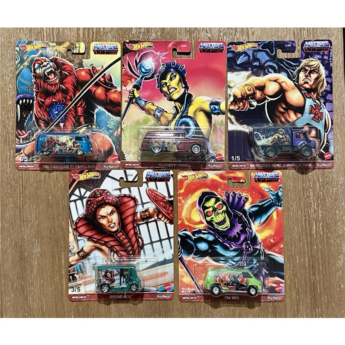Hot Wheels Pop Culture Masters Of The Universe Set of 5 1/64 Cars 2021 Motu