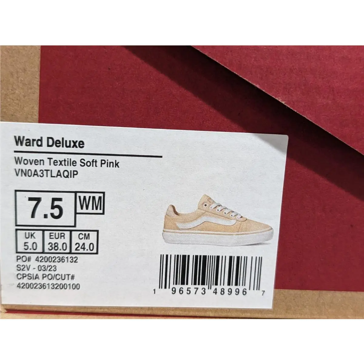 Vans shoes - VANS Ward Deluxe - Ward Deluxe - VN0A3TLAQIP - Soft Pink 8