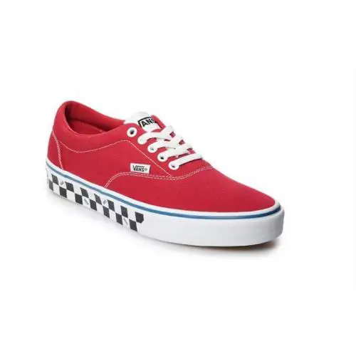 Mens Vans Doheny Check Red Sneakers Skate Shoes Size 12 - Red