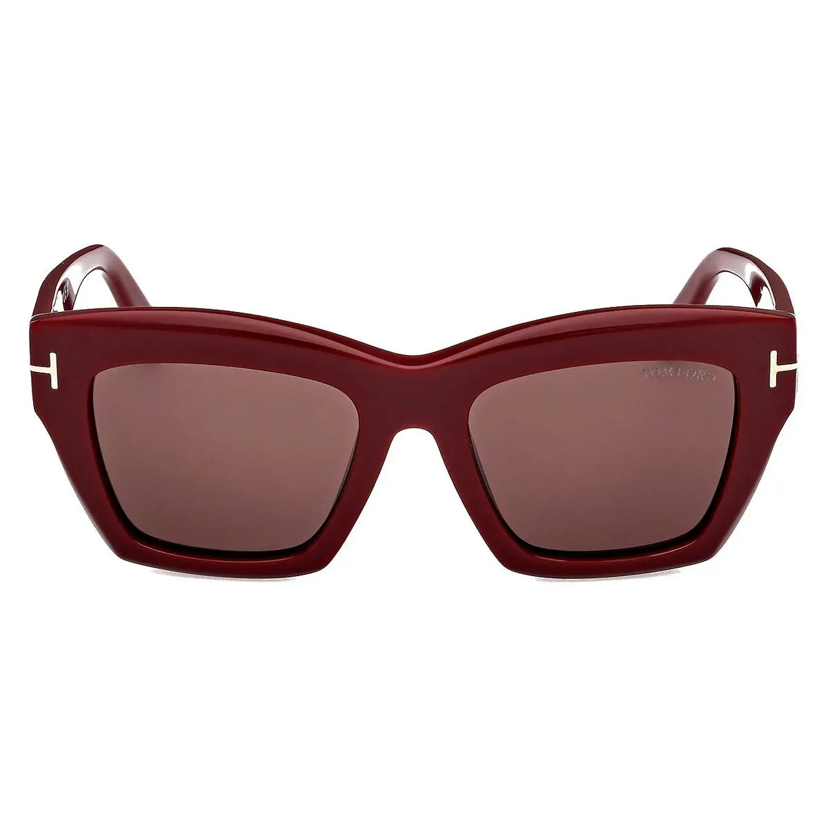 Tom Ford FT1191 Luna Sunglasses Female Shiny Bordeaux 52mm - Frame: Shiny Bordeaux, Lens: Brown