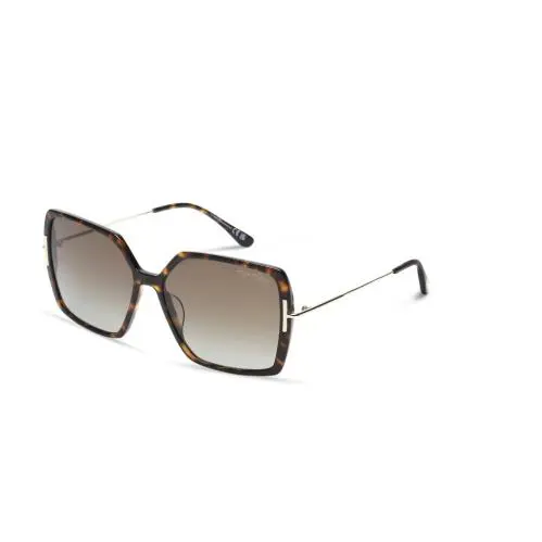 Tom Ford FT1039 Joanna 52H Shiny Dark Havana/brown Polarized Women`s Sunglasses - Frame: Shiny Dark Havana, Lens: Brown