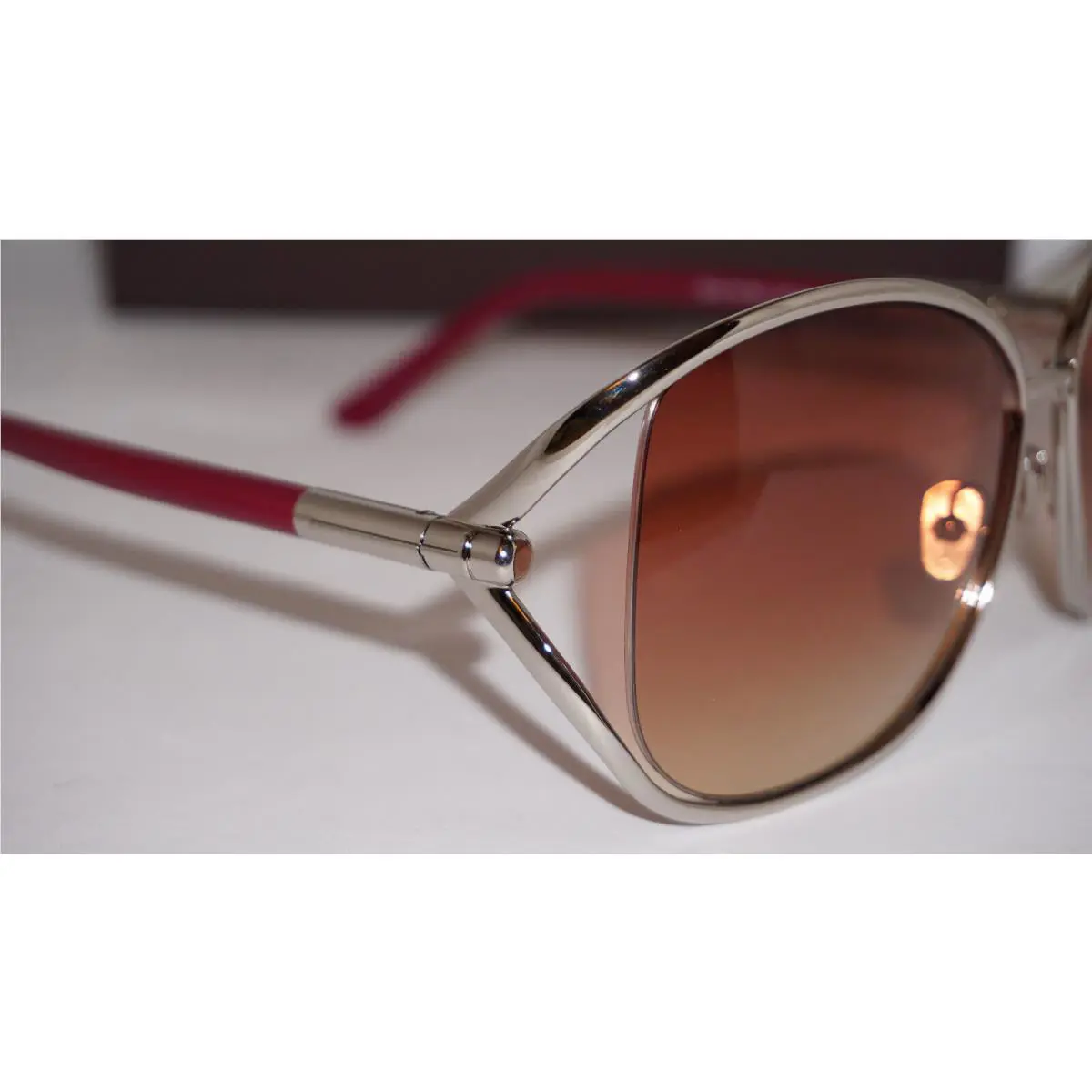 Tom Ford Sunglasses Marta Gold Metal Red Brown Grad TF1091 16T 62 16 120