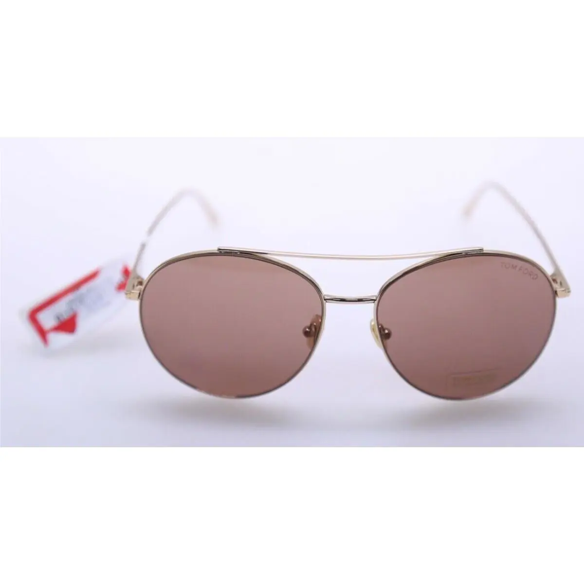 Tom Ford Cleo FT0757 28Y TF757 Shiny Rose Gold Sunglasses Pale Pink Lens 217