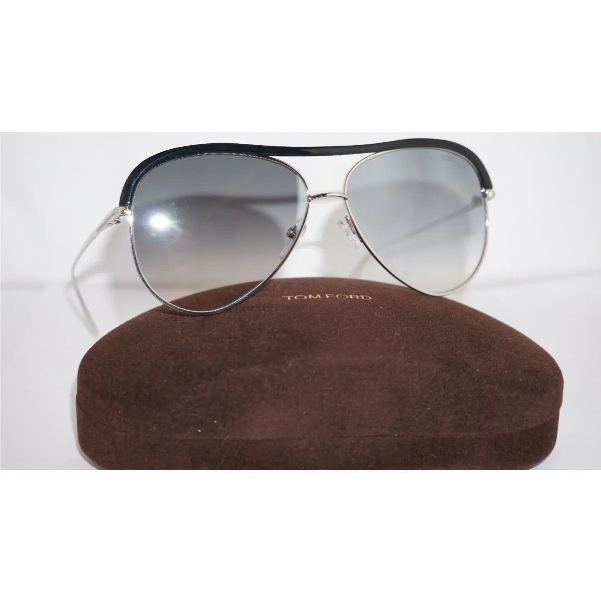 Tom Ford Sunglasses Sabine-02 Silver Black Blue Gradient TF606 18B 60 14 145