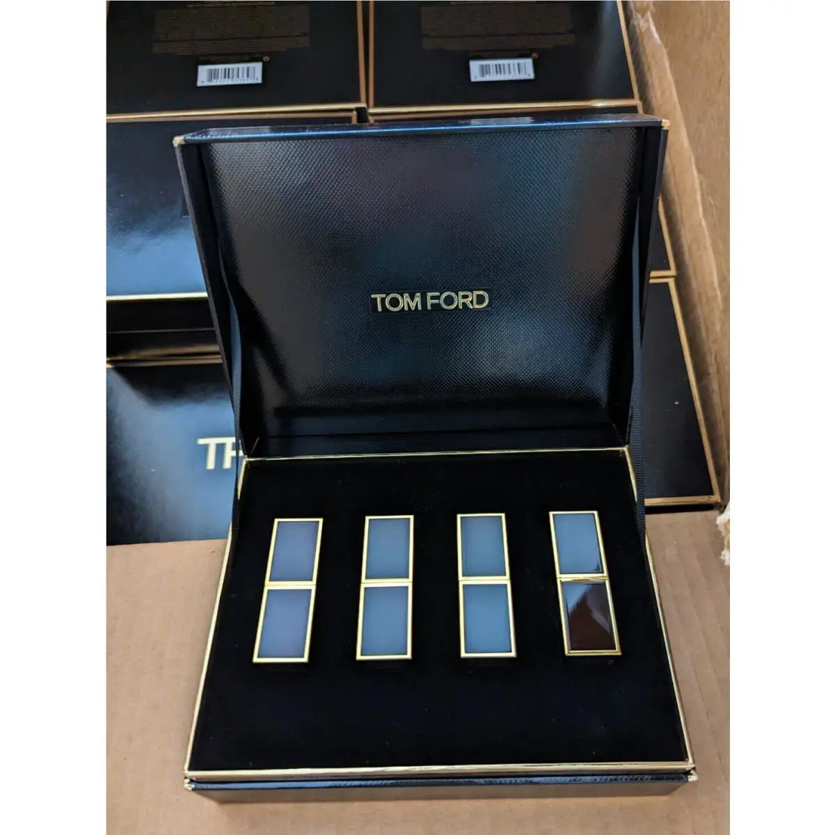 4PC Tom Ford Boys and Girls Lipstick Lips Color Gift Box Set 38 39 40 50 .07