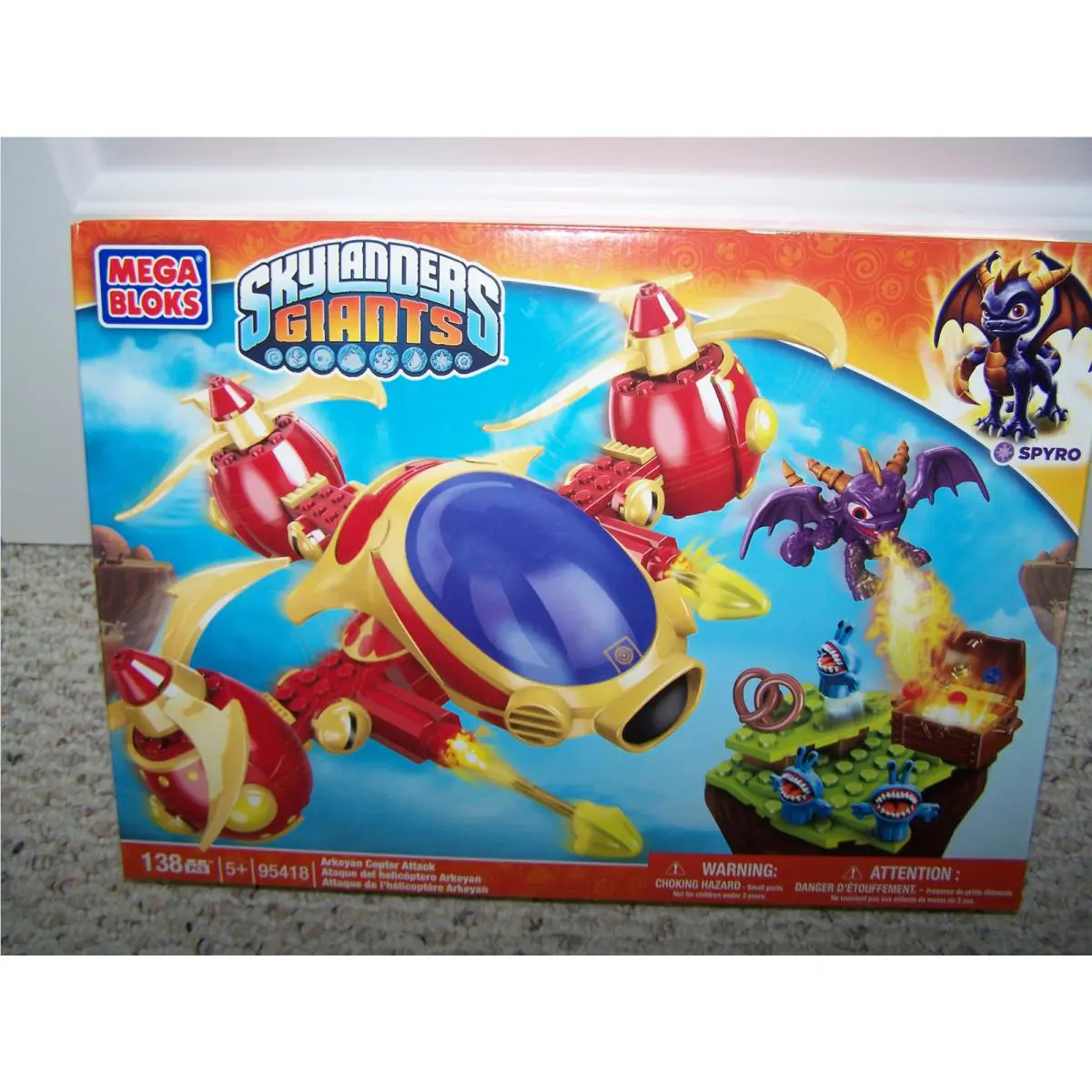 Mega Bloks Skylanders Giants Arkeyan Copter Attack 95418