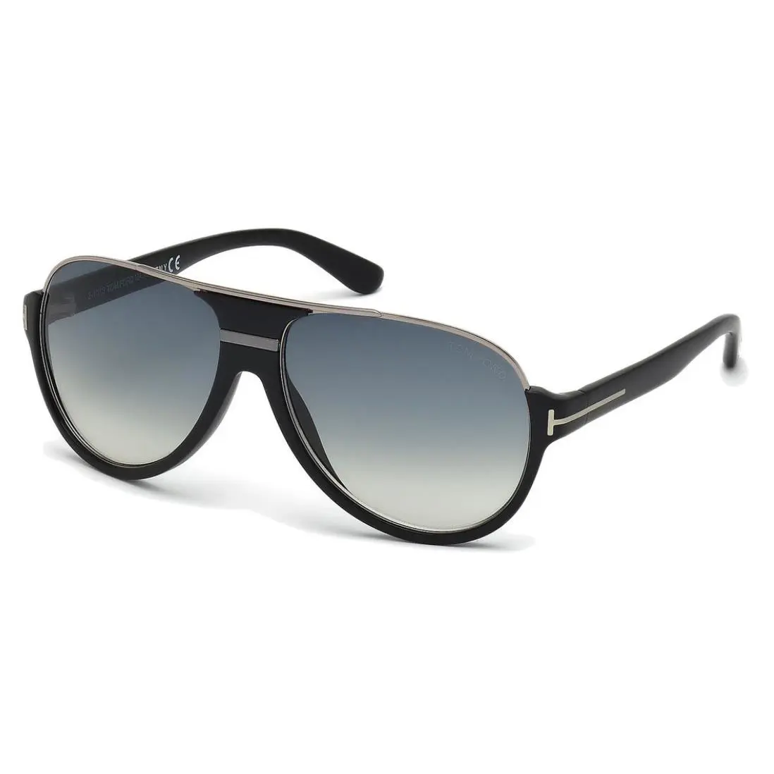 Tom Ford FT 0334 Dimitry 02W Black Ruthenium/blue Gradient Sunglasses - Frame: Black, Lens: Blue