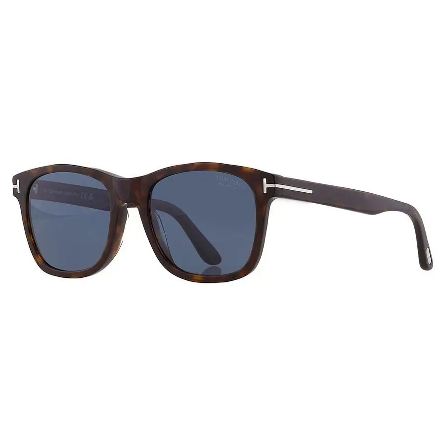 Tom Ford Eric 02 FT0595 52D Sunglasses Havana Frame Blue Polarized Lens 55mm
