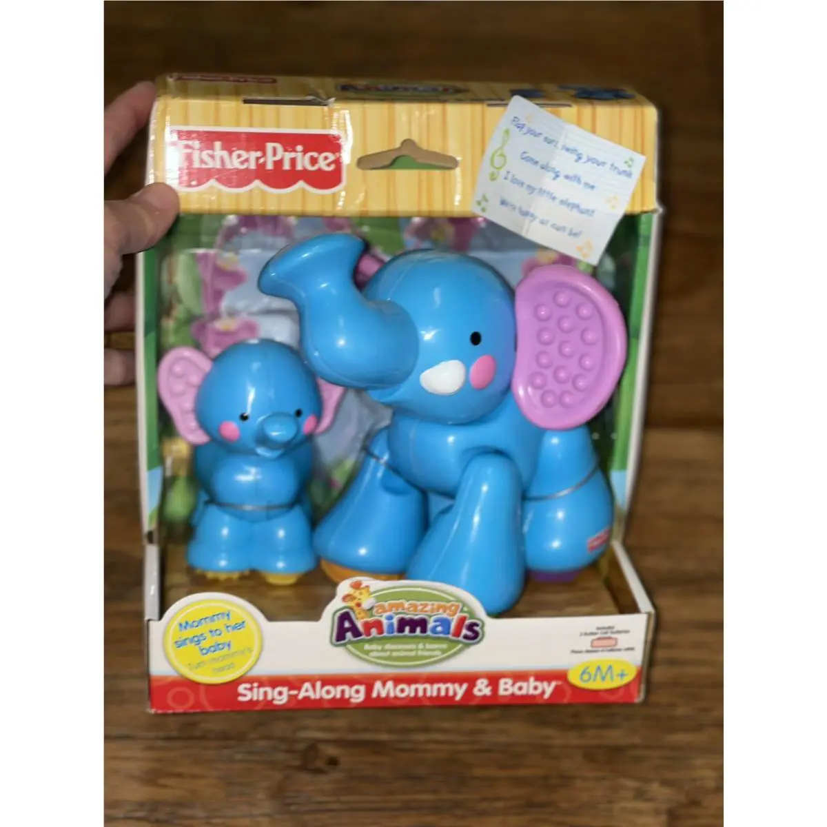 Fisher Price - Amazing Animals - Sing-along Mommy Baby Elephant Vintage