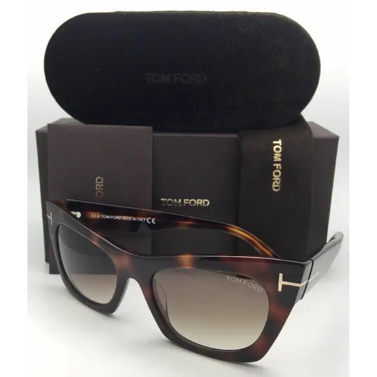 Tom Ford Sunglasses Kasia TF 459 56F 55-19 Tortoise Gradient w/ Brown Fade