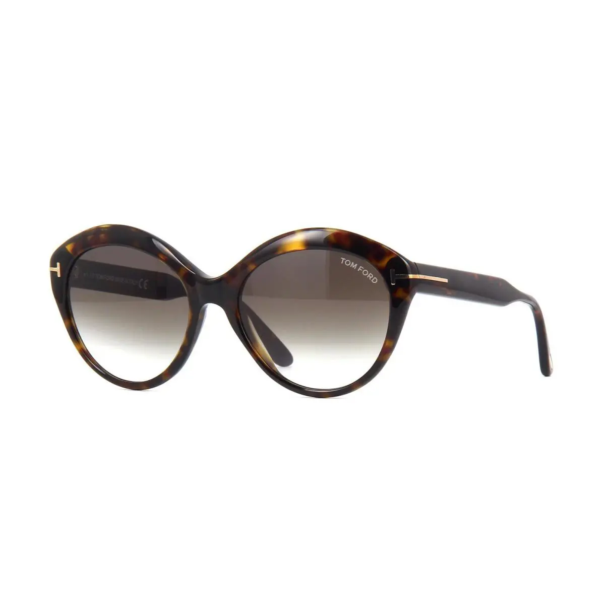 Tom Ford Maxine FT 0763 Dark Havana Gold/roviex Shaded 52K Sunglasses