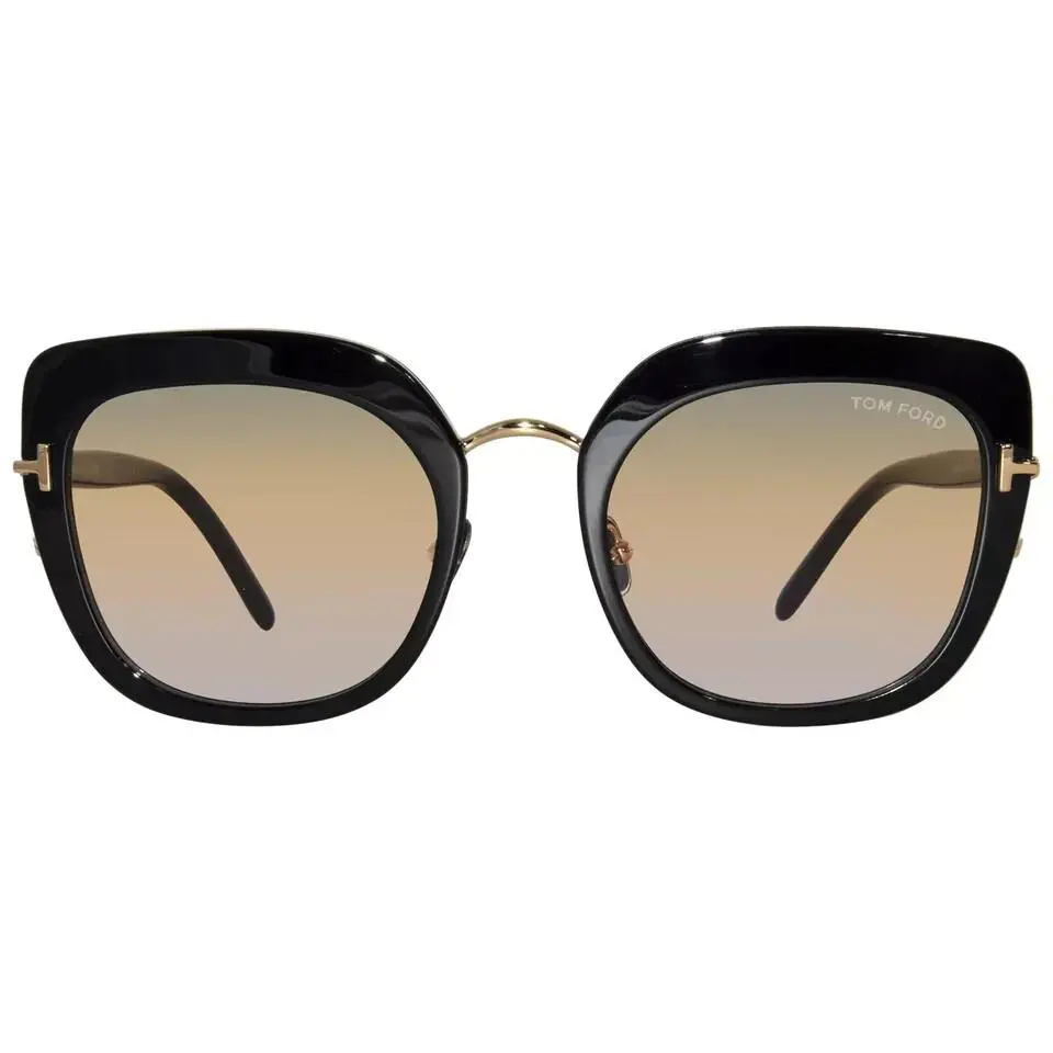 Tom Ford Virginia TF945 01B Frame Black/rose Gold Sunglasses Women`s