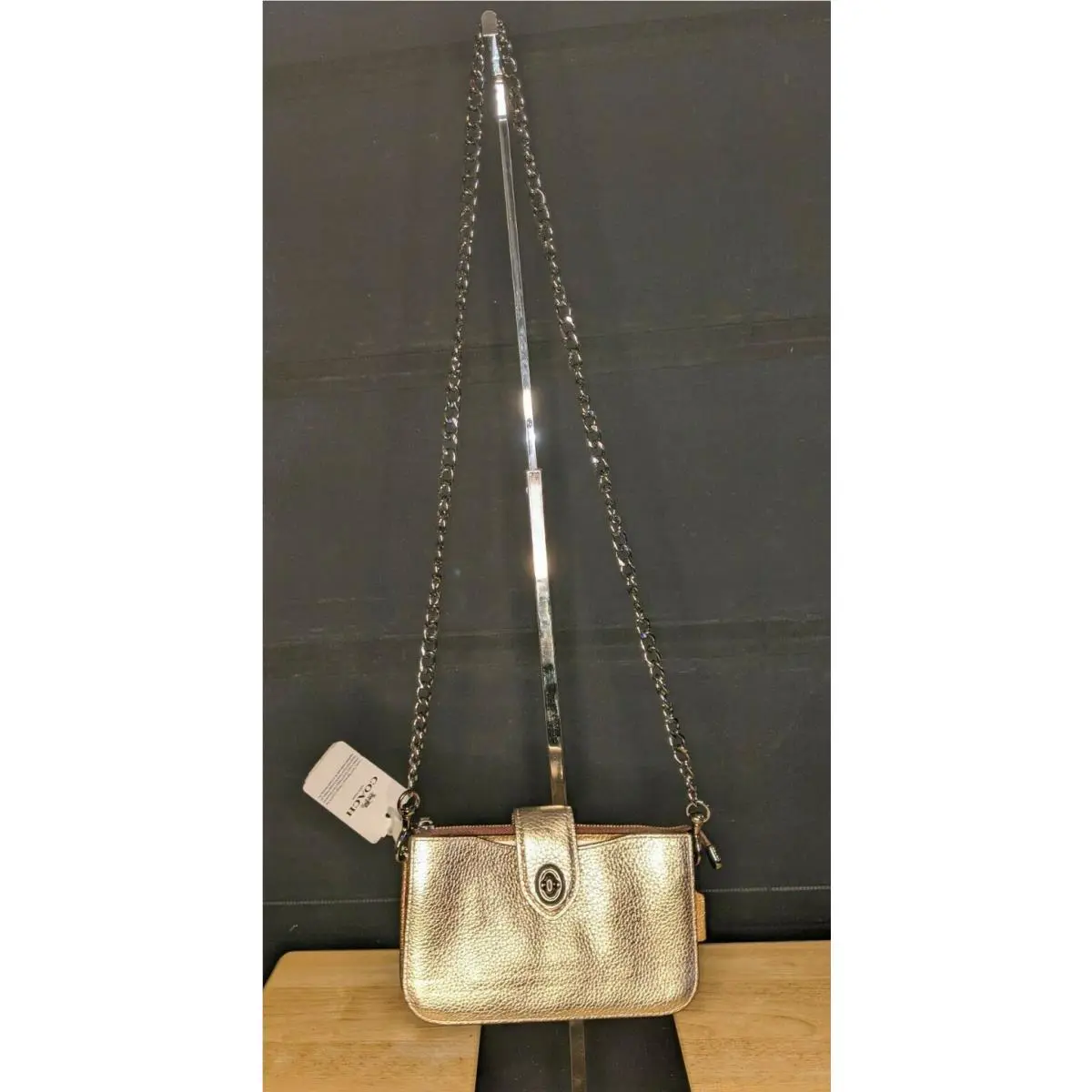 Coach Turnlock Crossbody Gold