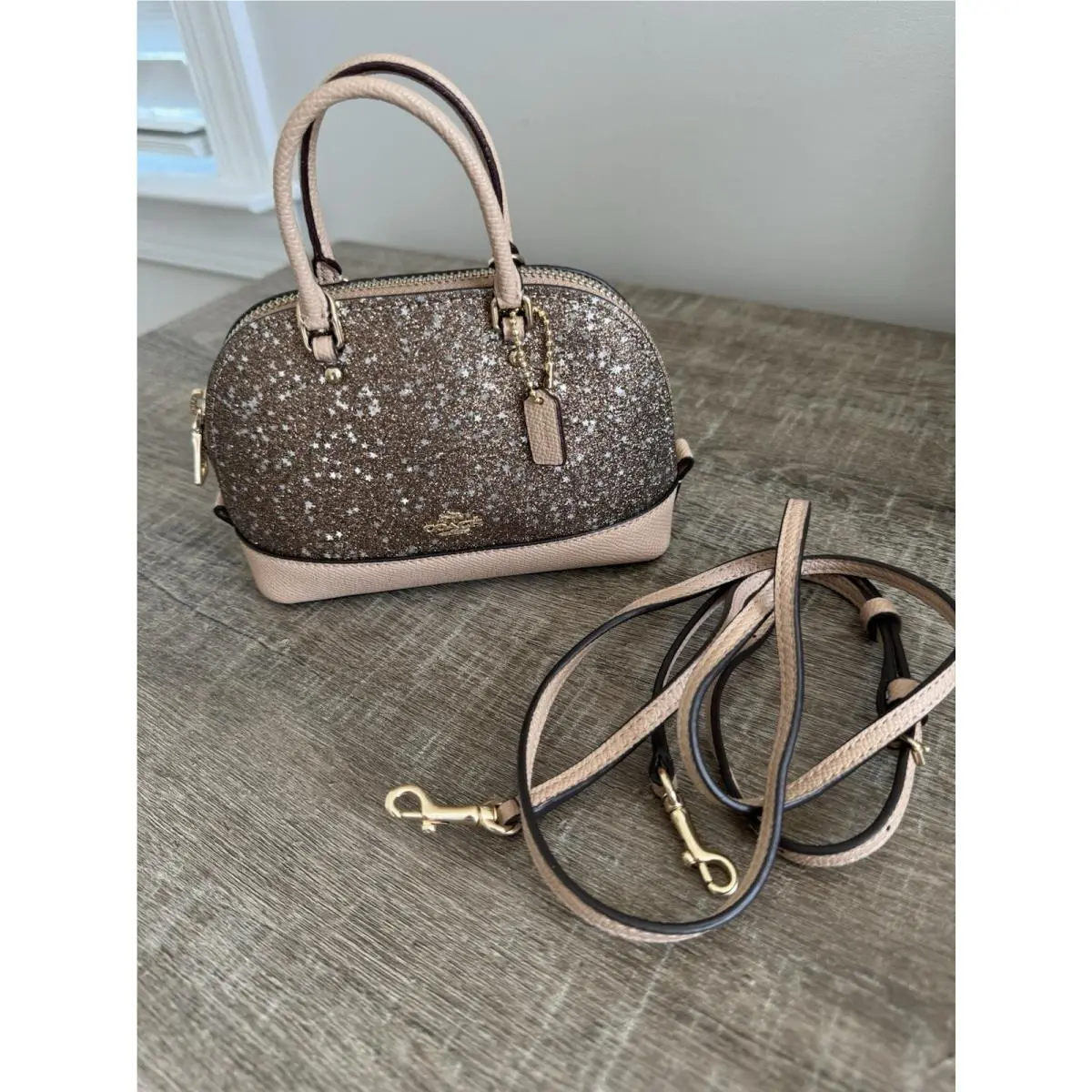 Coach Micro Mini Sierra Satchel with Star Glitter F22891