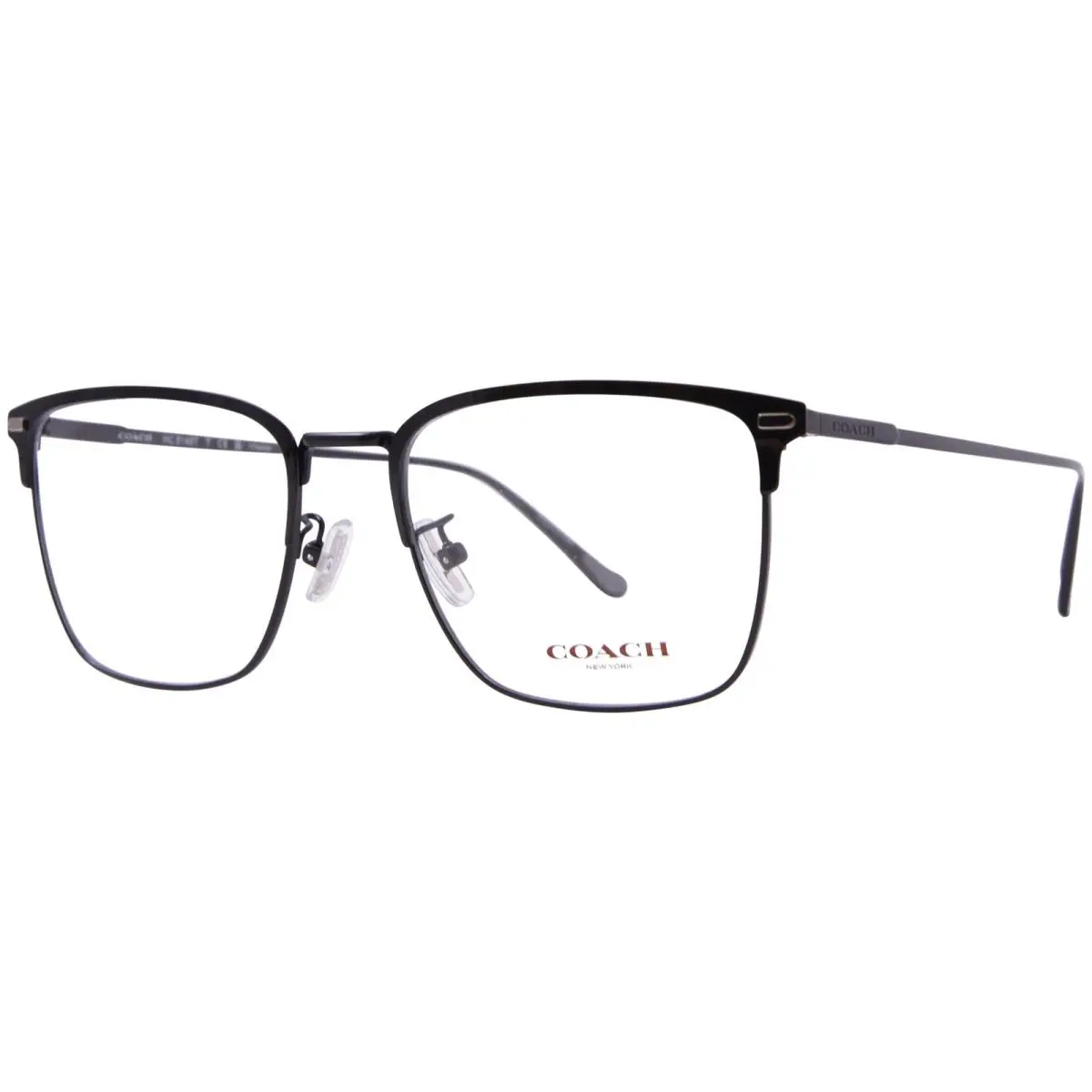 Coach HC5149T 9003 Titanium Eyeglasses Frame Men`s Black/black Full Rim 54mm