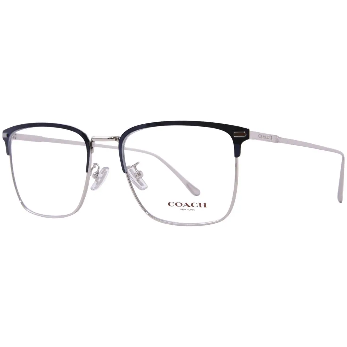 HC5149T 9001 Titanium Eyeglasses Frame Men`s Navy/silver Full Rim 54mm by Coach