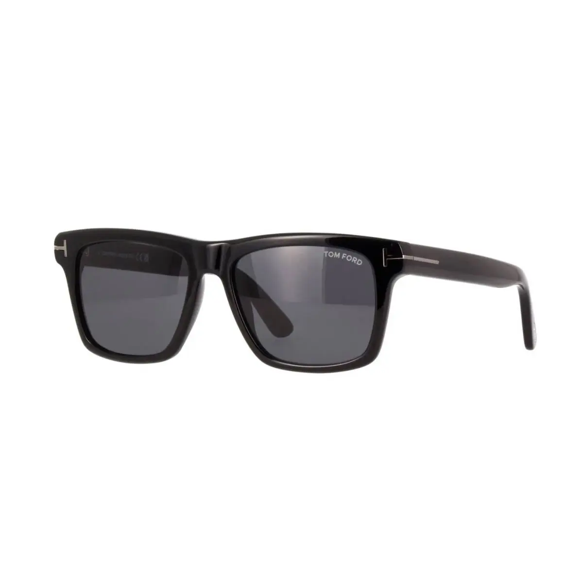 Tom Ford BUCKLEY-02 FT 0906 Shiny Black/grey 01A Sunglasses - Frame: Shiny Black, Lens: Grey