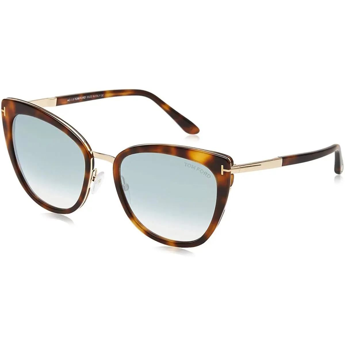 Tom Ford Simona FT 0717/S 53Q Blonde Havana/green Mirrored Lens 57MM - Frame: HAVANA
