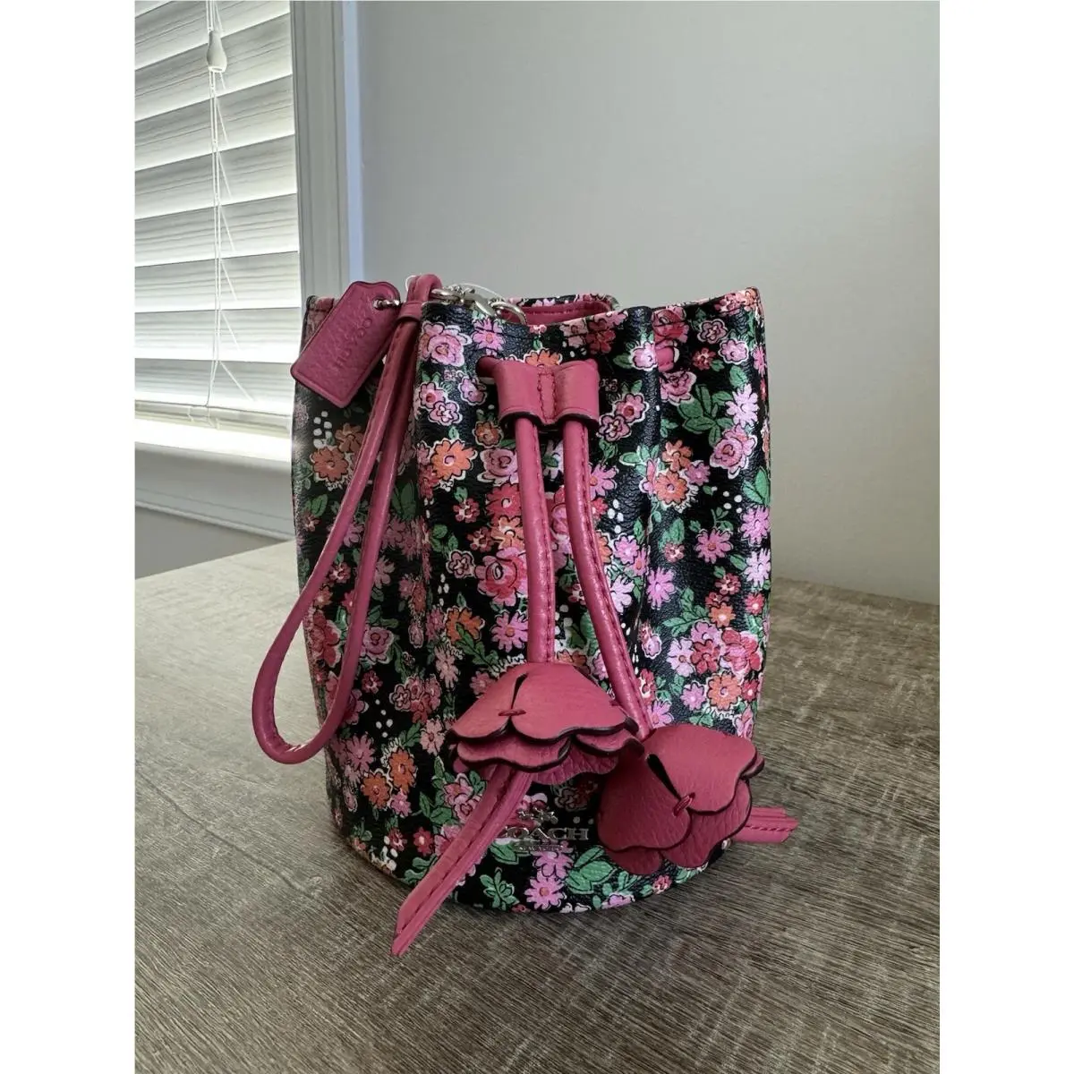 Drawstring Bag Full Pattern Multicolor Floral F57604 by Coach