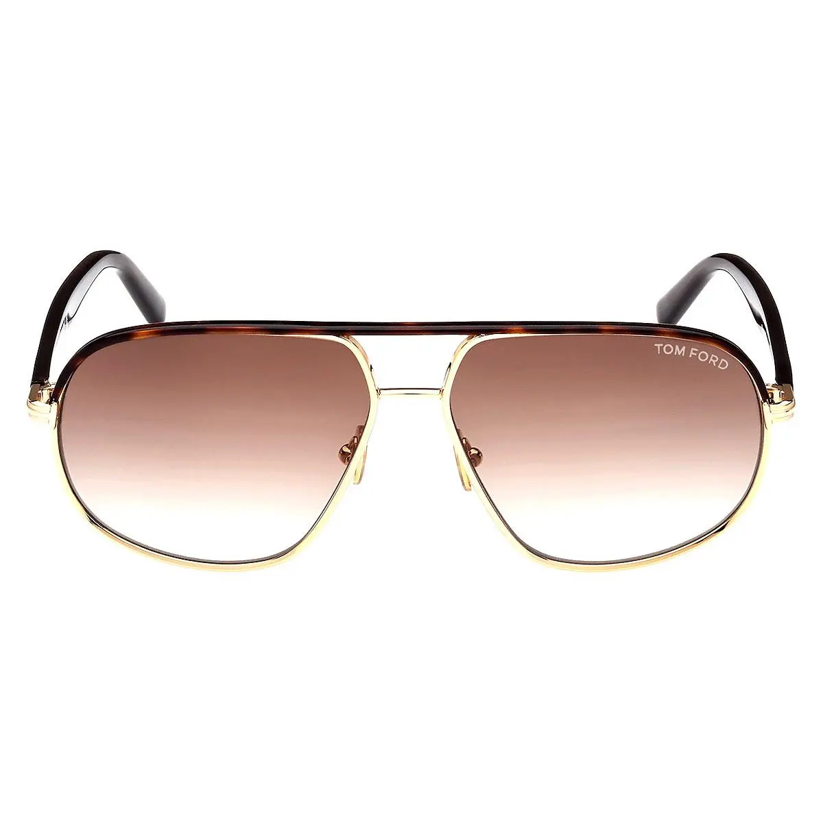 Tom Ford FT1019 Shiny Deep Gold/shiny Dark Havana/t Logo / Gradient Brown