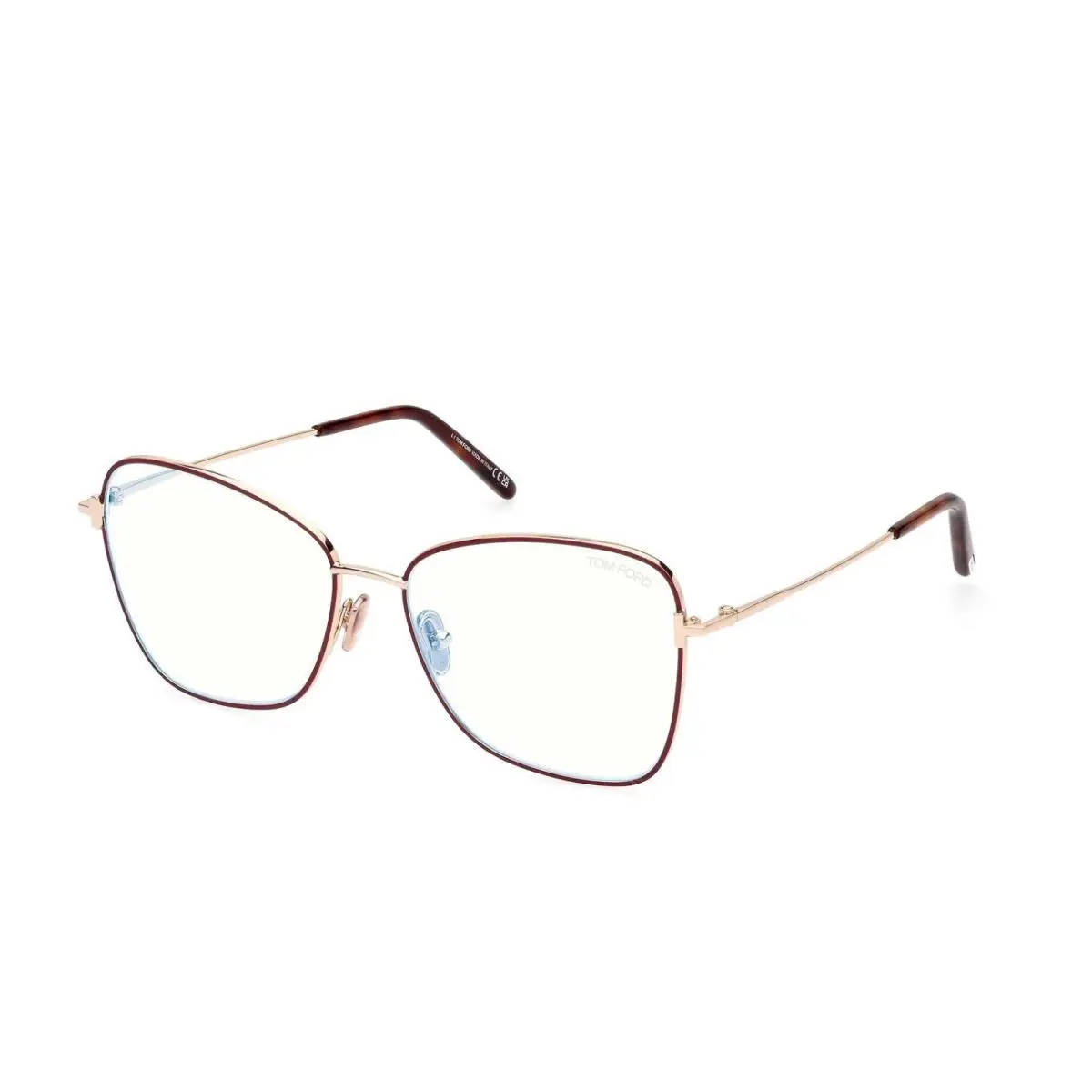 FT5906-B 069 Shiny Bordeaux 55MM Eyeglasses 55-15-140 by Tom Ford