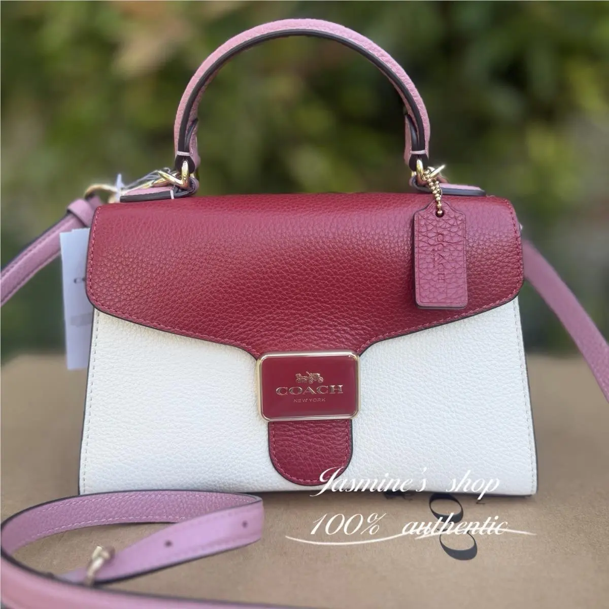 Coach Pepper Satchel in Colorblock Red/multi - C6993