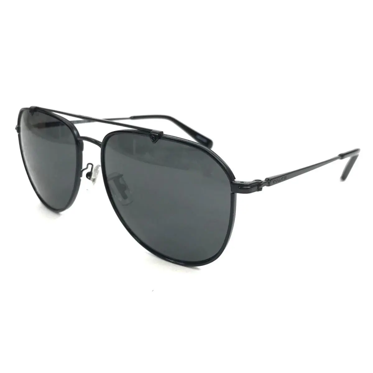 Coach HC7164 Cr626 934487 Satin Black Grey Solid 59 mm Men`s Sunglasses/new