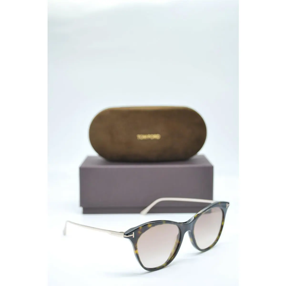 Tom Ford TF 662 52F Havana Brown Gradient Frame Sunglasses 53-17